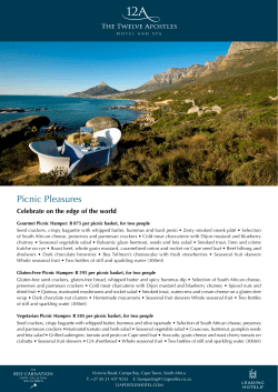 Picnic Pleasures - Twelve Apostles Hotel
