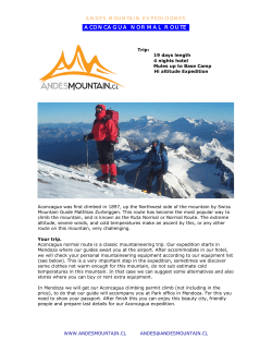 aconcagua normal route. - Andes Mountain Expediciones