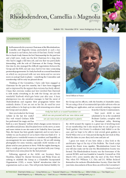 chairman`s notes - RHS Rhodo Group