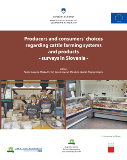 Producers and consumers choices regarding cattle farming systems