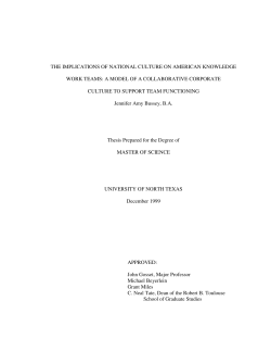 the implications of national culture on american knowledge work