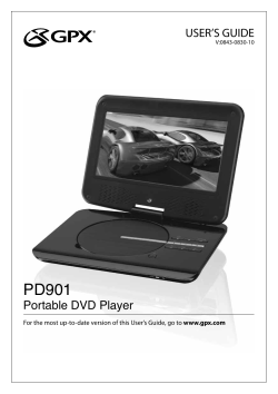 USER`S GUIDE Portable DVD Player