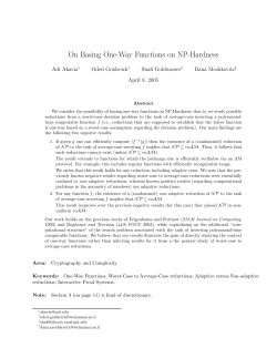 On Basing One-Way Functions on NP