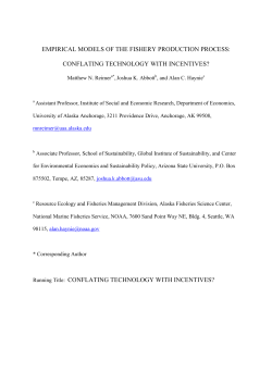 EMPIRICAL MODELS OF THE FISHERY PRODUCTION PROCESS