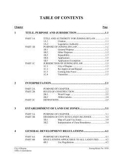TABLE OF CONTENTS