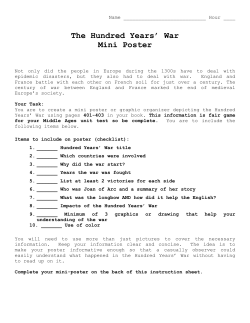 Hundred Year`s War Poster