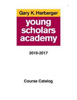 HYSA Course Catalog 2016-2017