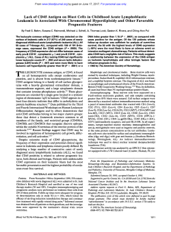 Lack of CD45 Antigen on Blast Cells in Childhood