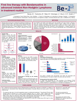 First line therapy with Bendamustine in advanced indolent Non