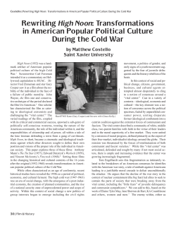 Rewriting High Noon: Transformations in American Popular Political