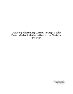 Obtaining Alternating Current Through a Solar