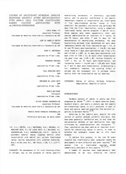 course of secondary humoral immune response