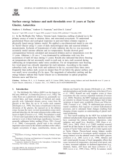 Surface energy balance and melt thresholds over