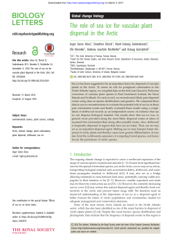 The role of sea ice for vascular plant dispersal in the Arctic