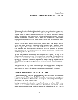 DISABILITY EVALUATION SYSTEM OVERVIEW