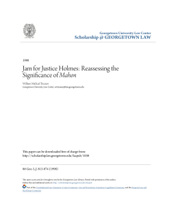 Jam for Justice Holmes: Reassessing the