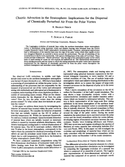 Chaotic Advection in the Stratosphere: Implications for the Dispersal