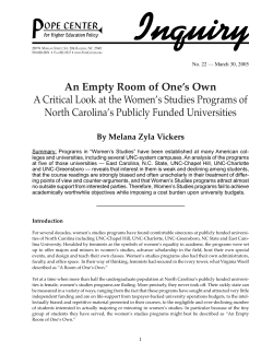 An Empty Room of One`s Own A Critical Look at the Women`s