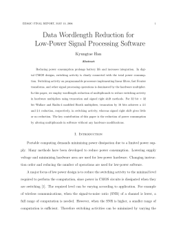 Data Wordlength Reduction for Low
