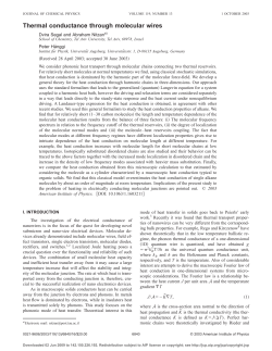Thermal conductance through molecular wires