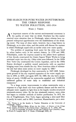 to water pollution, 1893-1914