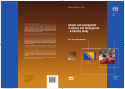 Gender and Employment in Bosnia and Herzegovina - A