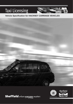 Taxi Licensing - Sheffield City Council