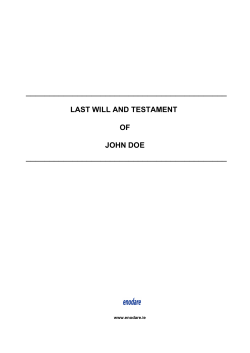 last will and testament