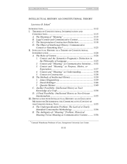 INTELLECTUAL HISTORY AS CONSTITUTIONAL THEORY