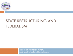 state restructuring and federalism