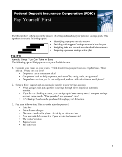 Savings &ndash; Pay Yourself First