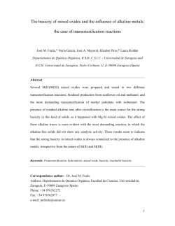The basicity of mixed oxides and the influence of
