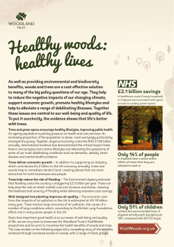 Healthy woods: healthy lives