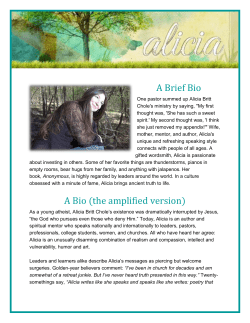 A Brief Bio A Bio (the amplified version)