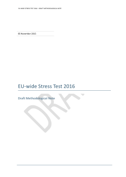 DRAFT 2016 EU-wide ST methodological note