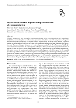 Hyperthermic effect of magnetic nanoparticles under