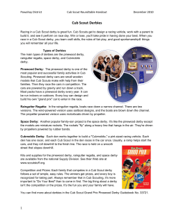 Cub Scout Derbies - CT Yankee Council