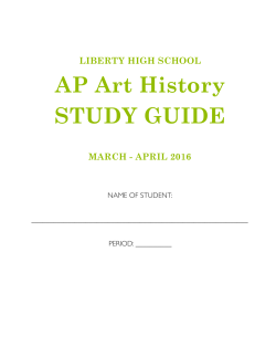 AP Art History STUDY GUIDE