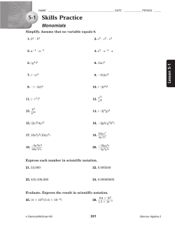 Ch 5 worksheets