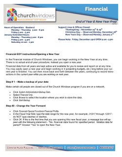 Financial - Church Windows Software