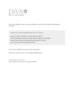 Data based Calibration System for Radar used by