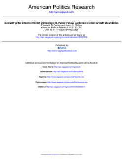 Evaluating the Effects of Direct Democracy on Public Policy