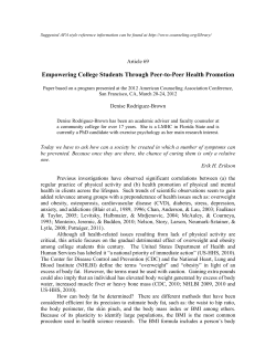 Empowering College Students Through Peer-to