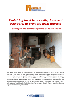 Exploiting local handcrafts, food and traditions to