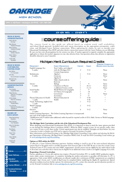 Oakridge Curriculum Guide 2016-17