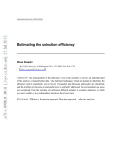 Estimating the selection efficiency