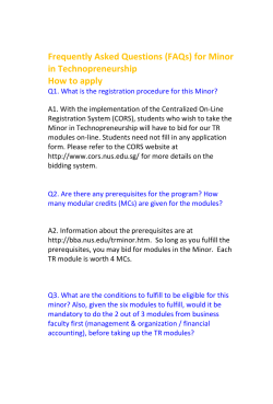 Frequently Asked Questions (FAQs) for Minor in Technopreneurship