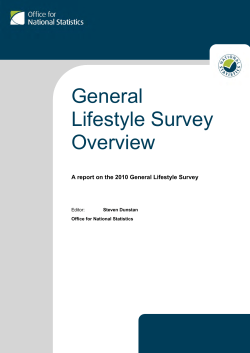 General Lifestyle Survey Overview, 2010