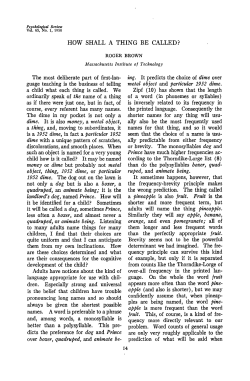 HOW SHALL A THING BE CALLED?