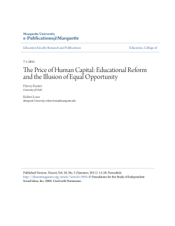 Educational Reform and the Illusion of Equal Opportunity